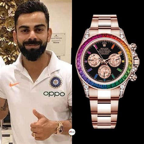 rolex daytona rainbow virat kohli|virat kohli rainbow.